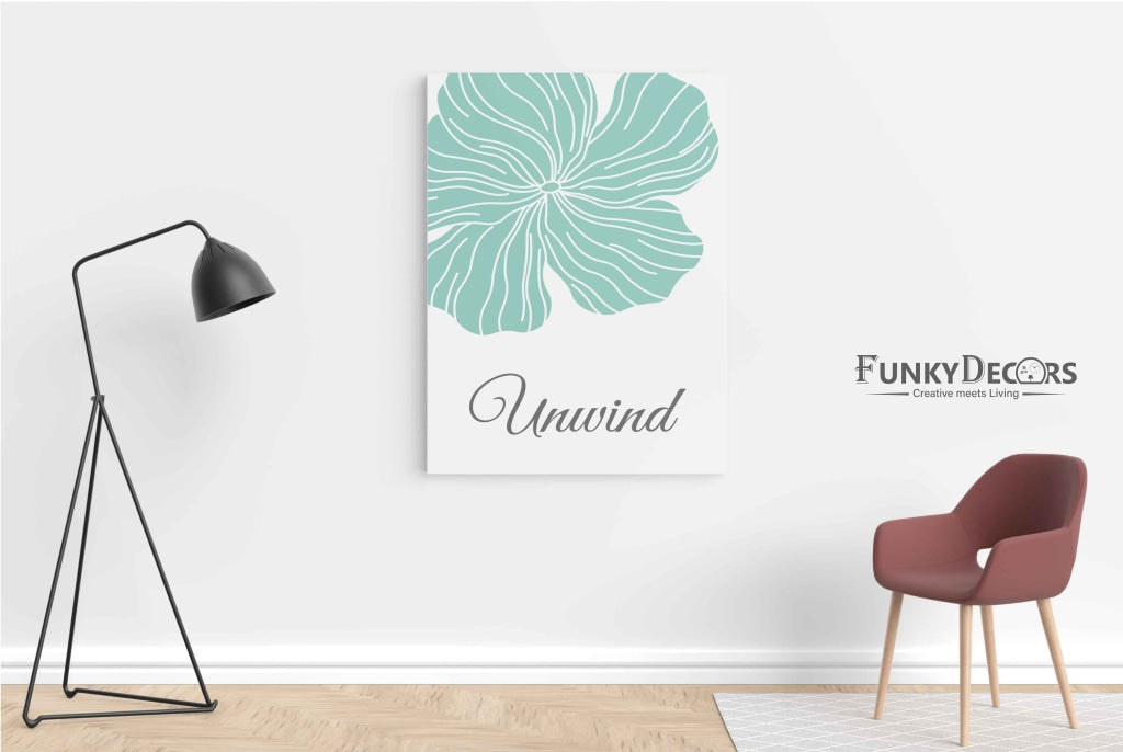 Soothing Blue Floral Art Frame For Wall Decor- Funkydecors Posters Prints & Visual Artwork