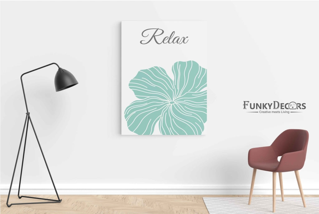 Soothing Blue Floral Art Frame For Wall Decor- Funkydecors Posters Prints & Visual Artwork
