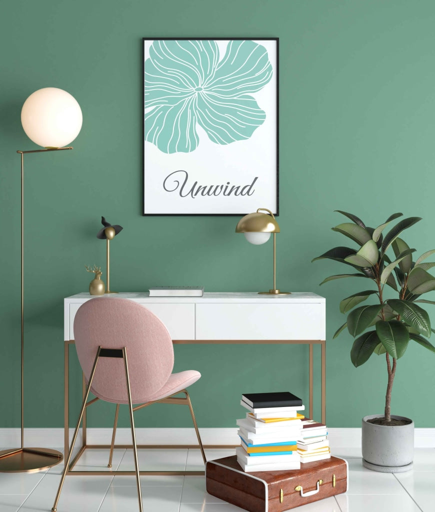 Soothing Blue Floral Art Frame For Wall Decor- Funkydecors Xs / Black Posters Prints & Visual