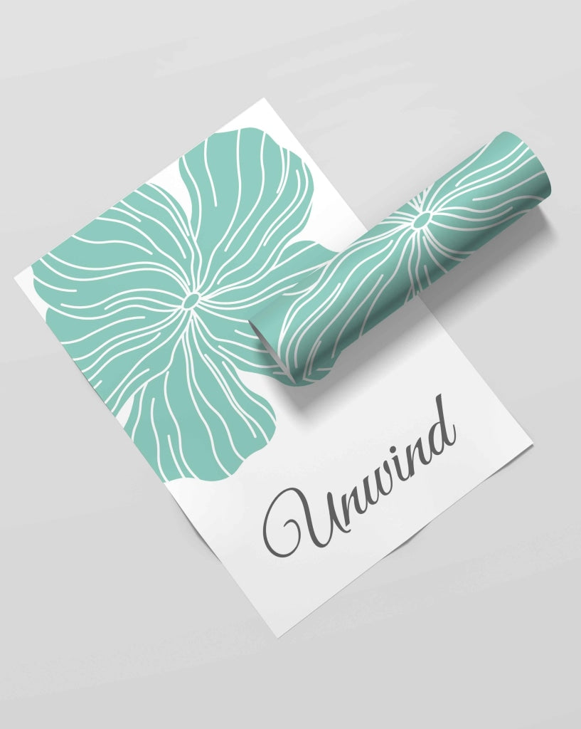 Soothing Blue Floral Art Frame For Wall Decor- Funkydecors Xs / Roll Posters Prints & Visual Artwork