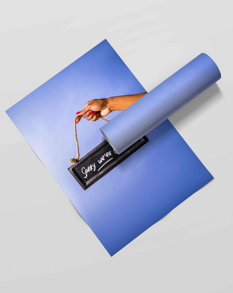 Sorry Were Closed - Business Art Frame For Wall Decor- Funkydecors Xs / Roll Posters Prints & Visual