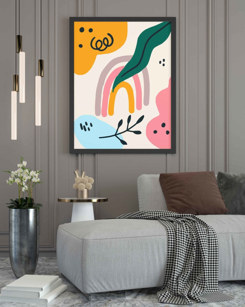 Spring Summer Portrait Art Frame For Wall Decor- Funkydecors Xs / Black Posters Prints & Visual