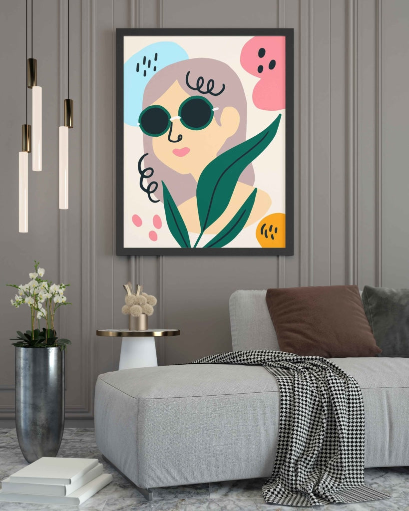 Spring Summer Portrait Art Frame For Wall Decor- Funkydecors Xs / Black Posters Prints & Visual