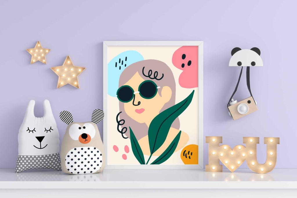 Spring Summer Portrait Art Frame For Wall Decor- Funkydecors Xs / White Posters Prints & Visual