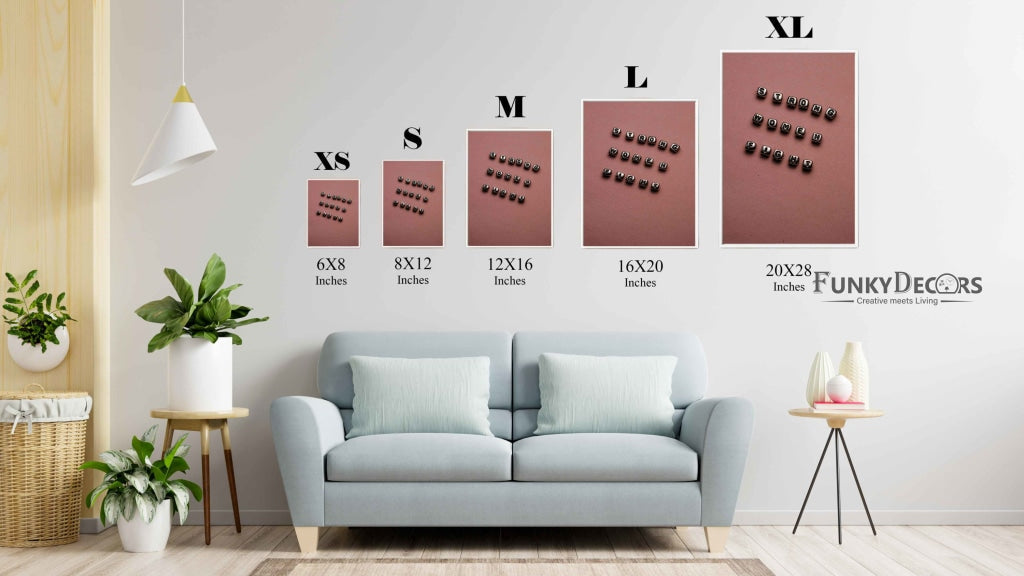Strong Women Fight - Quotes Art Frame For Wall Decor- Funkydecors Posters Prints & Visual Artwork