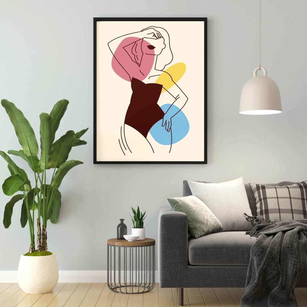 Stunning Women Portrait Art Frame For Wall Decor- Funkydecors Xs / Black Posters Prints & Visual
