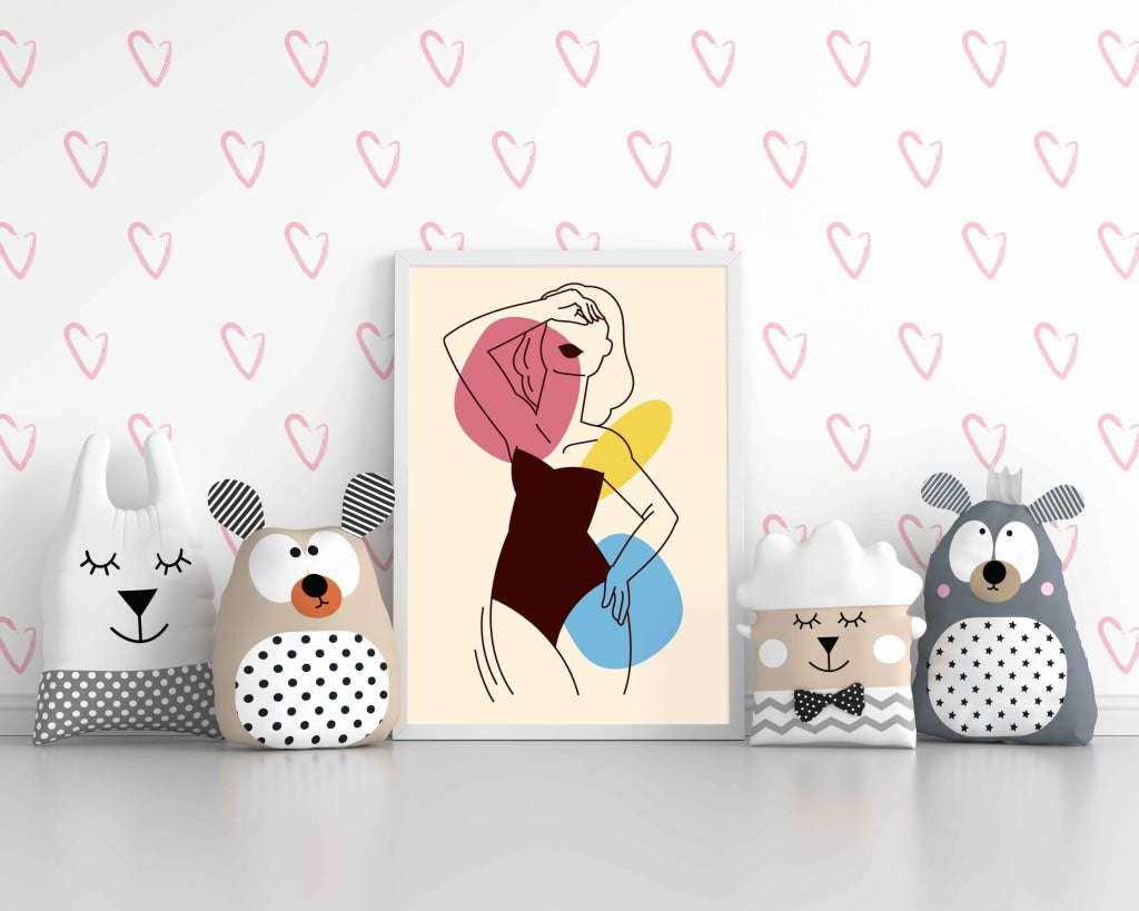 Stunning Women Portrait Art Frame For Wall Decor- Funkydecors Xs / White Posters Prints & Visual