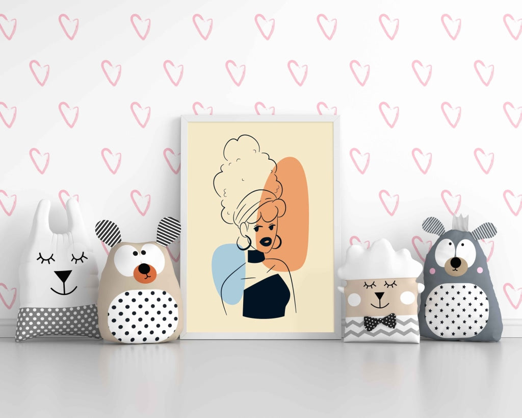 Stunning Women Portrait Art Frame For Wall Decor- Funkydecors Xs / White Posters Prints & Visual