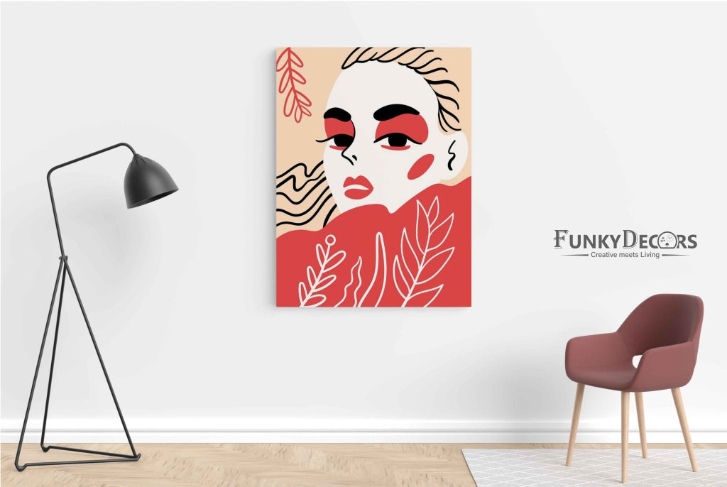 Stylish Design Women Portrait Art Frame For Wall Decor- Funkydecors Posters Prints & Visual Artwork