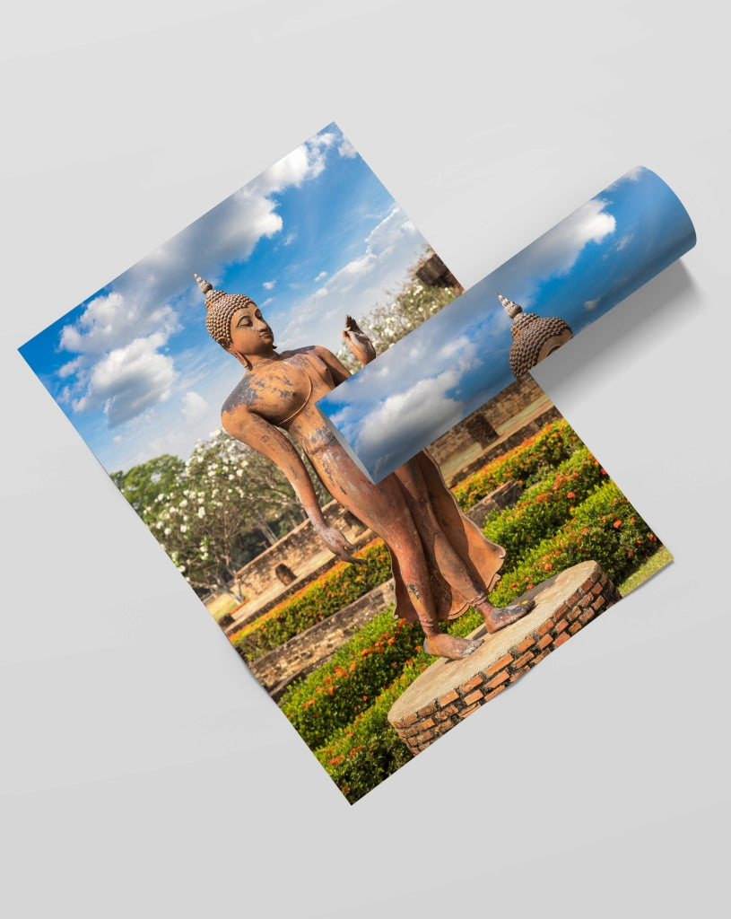Sukhothai Sculpture - Spiritual Art Frame For Wall Decor- Funkydecors Xs / Roll Posters Prints &