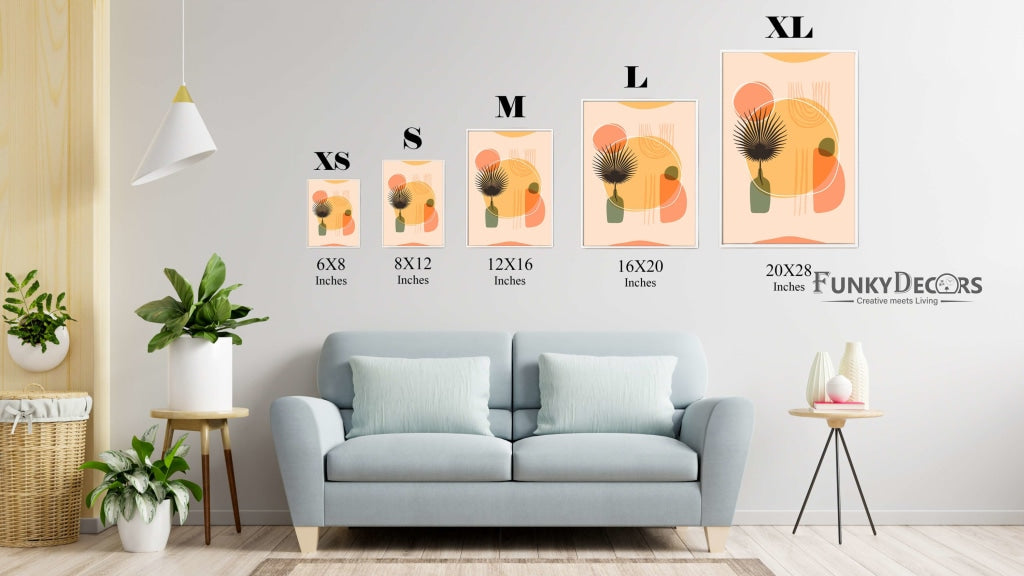 Summer Blossom - Abstract 3 Panels Art Frame For Wall Decor- Funkydecors Posters Prints & Visual
