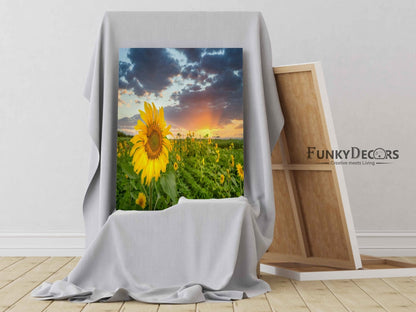 Sunflower Field - Floral Art Frame For Wall Decor- Funkydecors Posters Prints & Visual Artwork