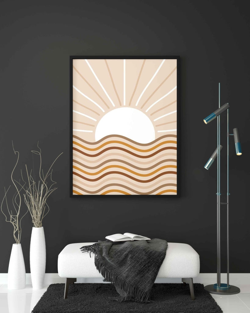 Sunrise - Nature Art Frame For Wall Decor- Funkydecors Xs / Black Posters Prints & Visual Artwork