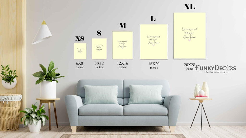 Super Power - Motivational Quotes Art Frame For Wall Decor- Funkydecors Posters Prints & Visual