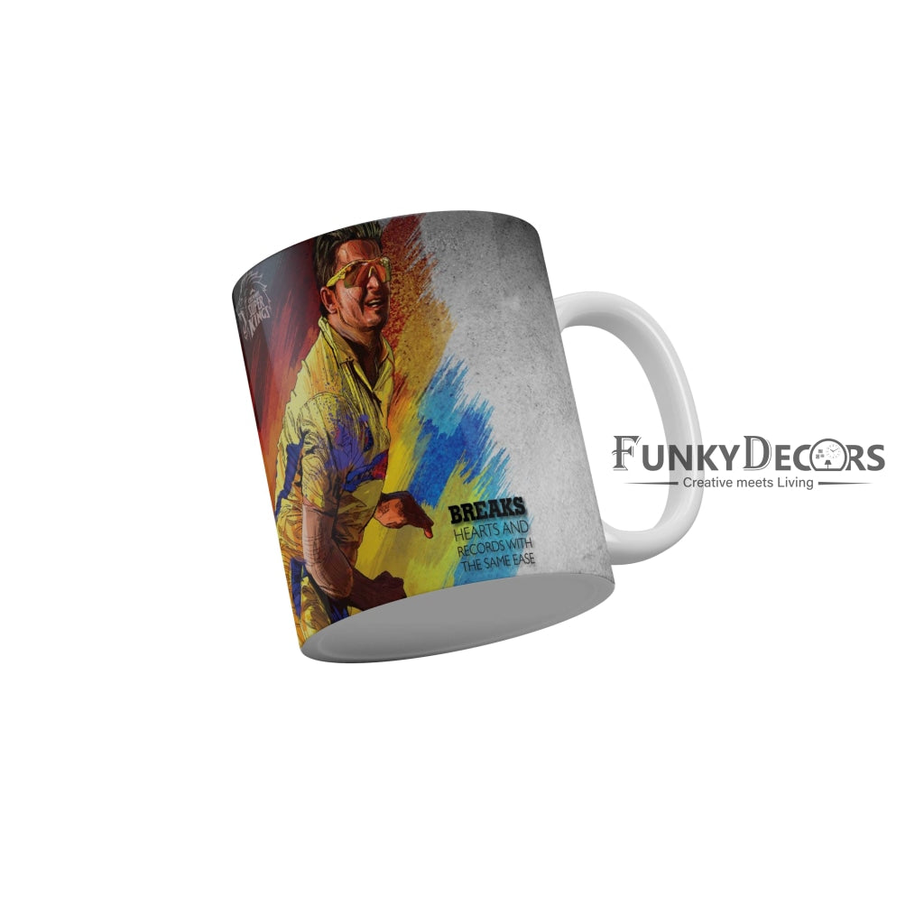Suresh Raina Breaks hearts and records with the same ease CSK Coffee Ceramic Mug 350 ML-FunkyDecors
