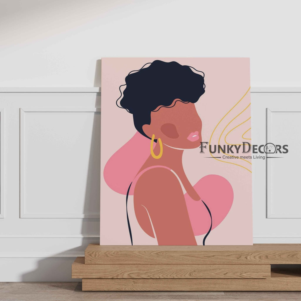 The Art Of Pink - Women Portrait Frame For Wall Decor- Funkydecors Posters Prints & Visual Artwork