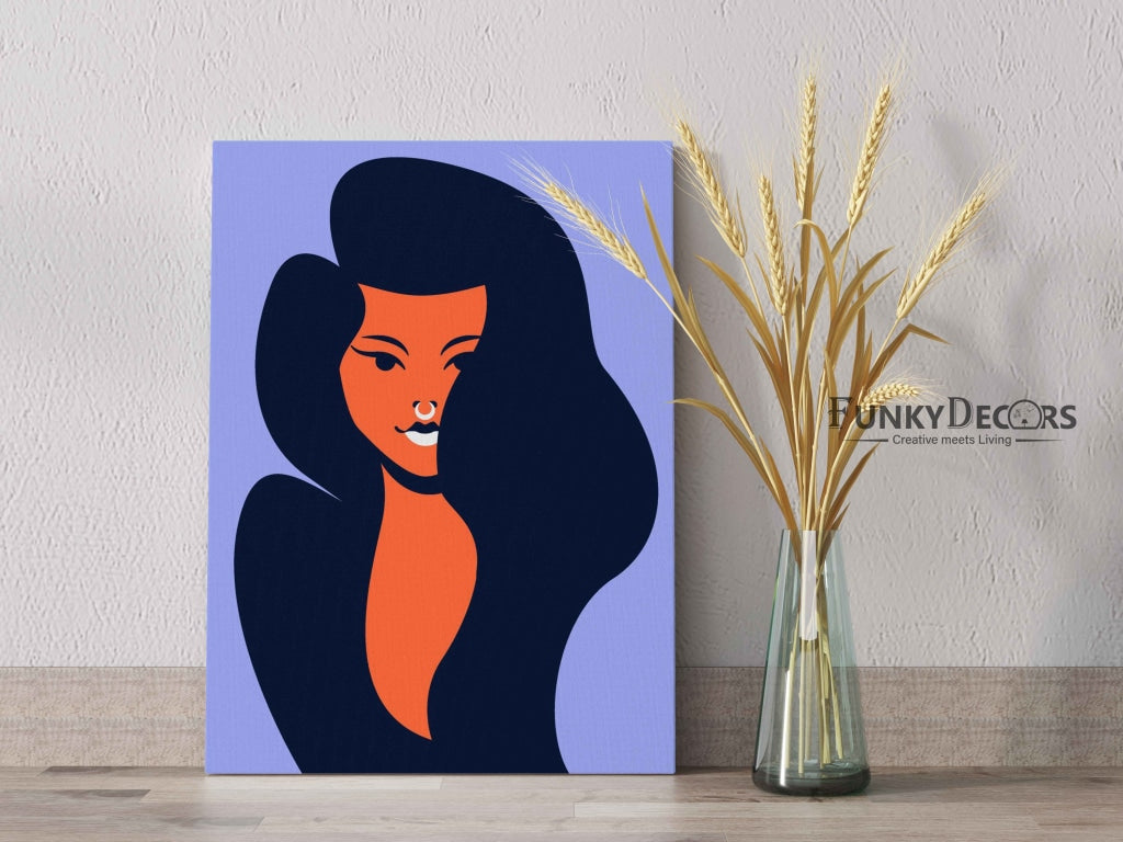 The Beauty Of Nose Ring Portrait Art Frame For Wall Decor- Funkydecors Posters Prints & Visual