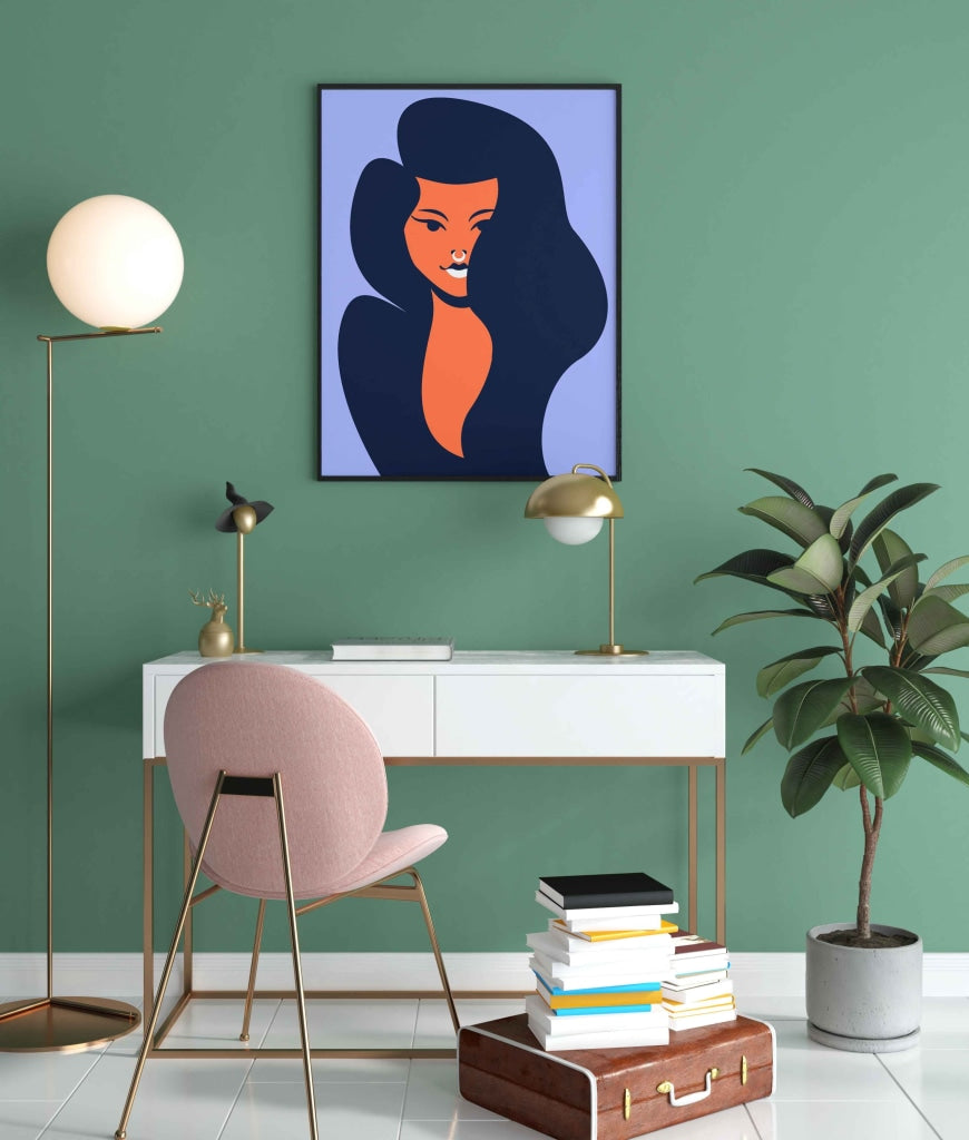 The Beauty Of Nose Ring Portrait Art Frame For Wall Decor- Funkydecors Xs / Black Posters Prints &