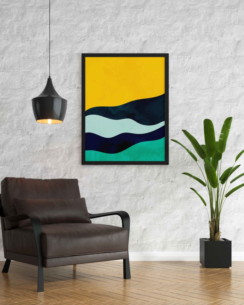 The Colour Blocks - Minimal Art Frame For Wall Decor- Funkydecors Xs / Black Posters Prints & Visual