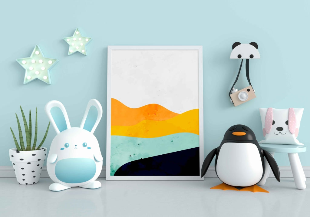 The Colour Blocks - Minimal Art Frame For Wall Decor- Funkydecors Xs / White Posters Prints & Visual