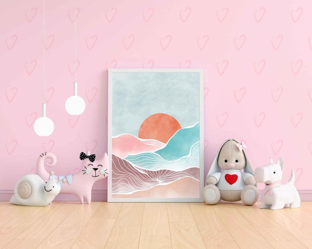 The Colourful Mountain - Minimal Art Frame For Wall Decor- Funkydecors Xs / White Posters Prints &