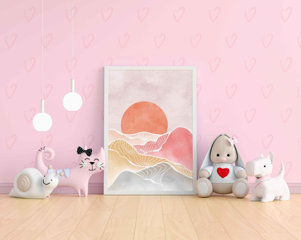 The Colourful Mountain - Minimal Art Frame For Wall Decor- Funkydecors Xs / White Posters Prints &