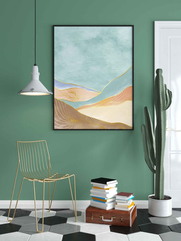 The Colourful Waves - Abstract Art Frame For Wall Decor- Funkydecors Xs / Black Posters Prints &