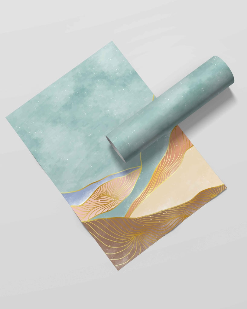 The Colourful Waves - Abstract Art Frame For Wall Decor- Funkydecors Xs / Roll Posters Prints &