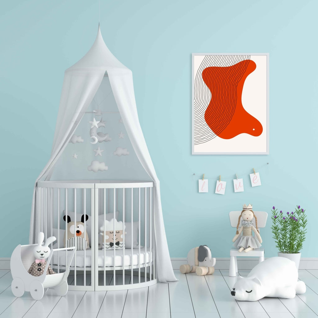 The Curvy Pathway Geometric Art Frame For Wall Decor- Funkydecors Xs / White Posters Prints & Visual