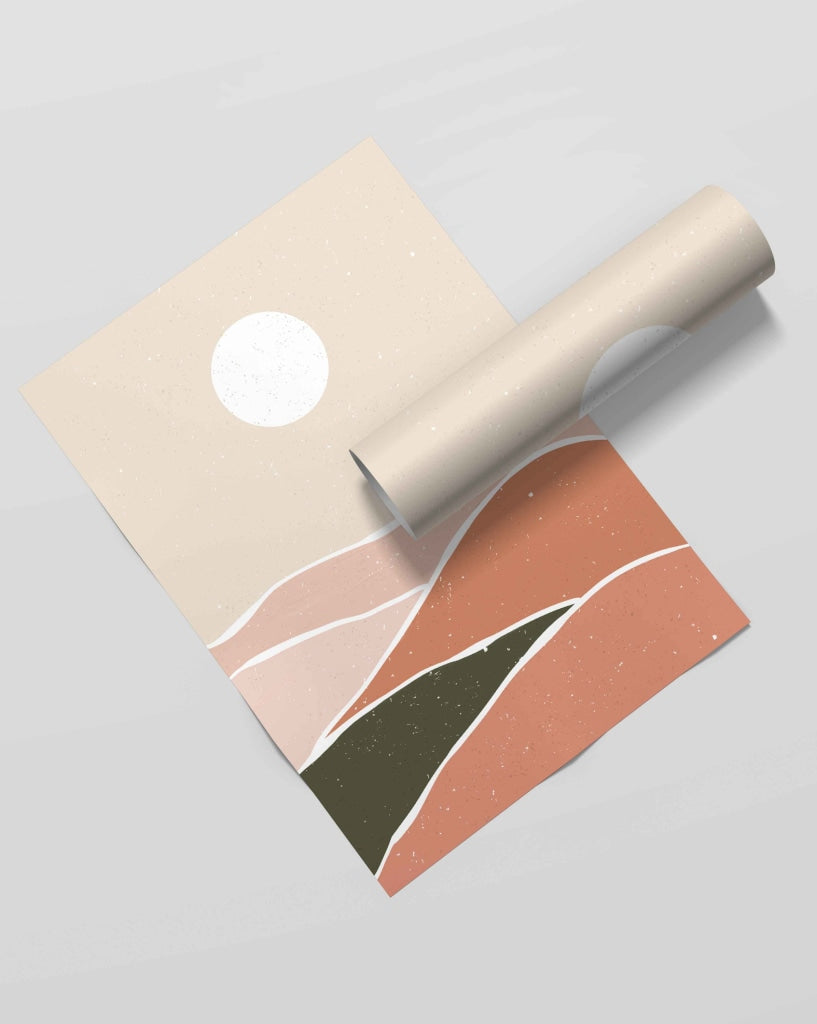 The Earthy Shades - Abstract Art Frame For Wall Decor- Funkydecors Xs / Roll Posters Prints & Visual