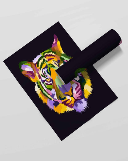 The Fearless Face - Animal Art Frame For Wall Decor- Funkydecors Xs / Roll Posters Prints & Visual