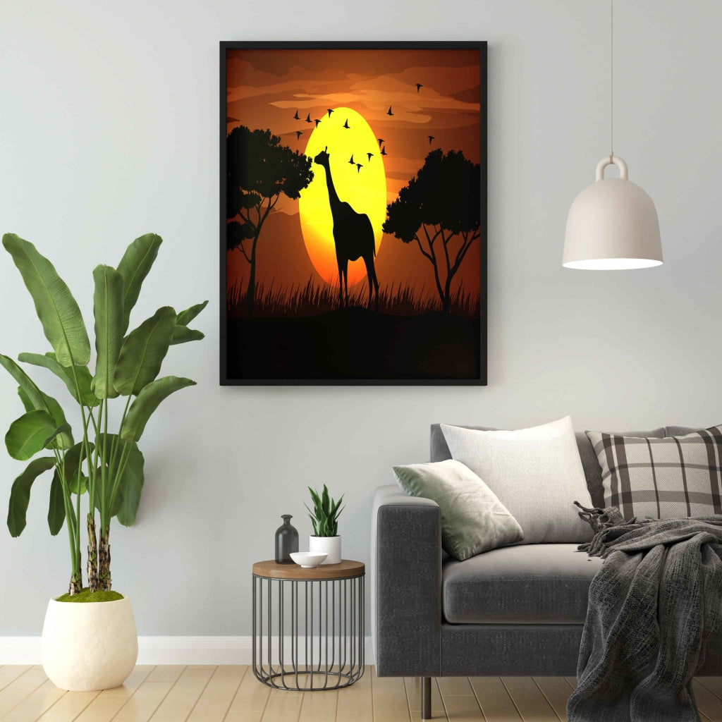 The High Riser - Animal Art Frame For Wall Decor- Funkydecors Xs / Black Posters Prints & Visual