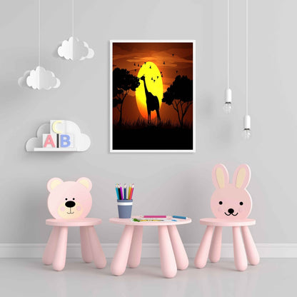 The High Riser - Animal Art Frame For Wall Decor- Funkydecors Xs / White Posters Prints & Visual