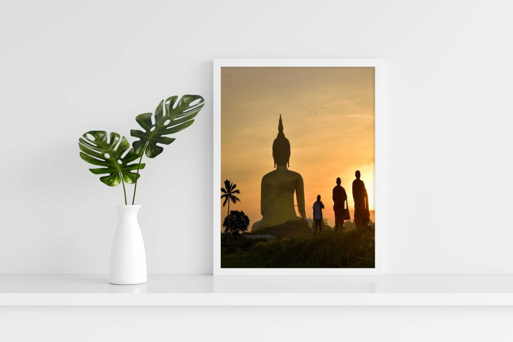 The Inner Peace - Spiritual Art Frame For Wall Decor- Funkydecors Xs / White Posters Prints & Visual