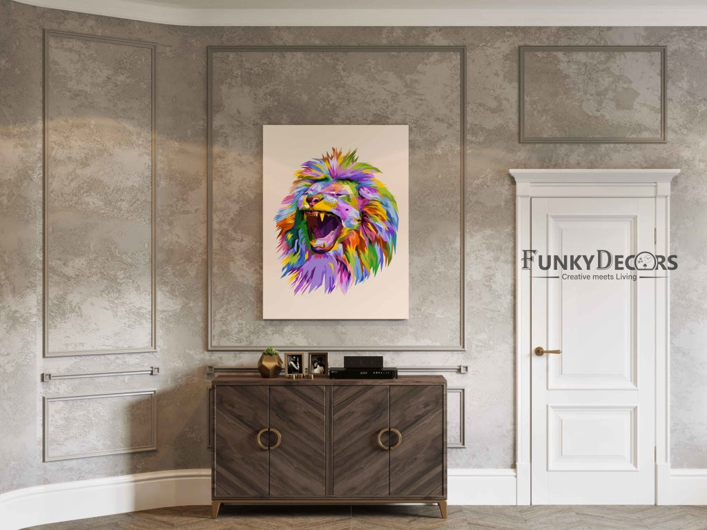 The Jungle King - Animal Art Frame For Wall Decor- Funkydecors Posters Prints & Visual Artwork