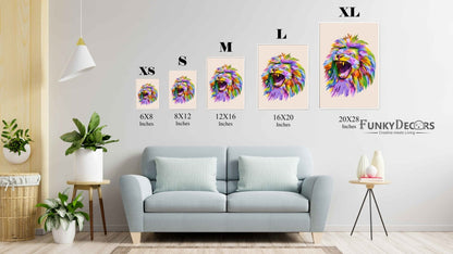 The Jungle King - Animal Art Frame For Wall Decor- Funkydecors Posters Prints & Visual Artwork