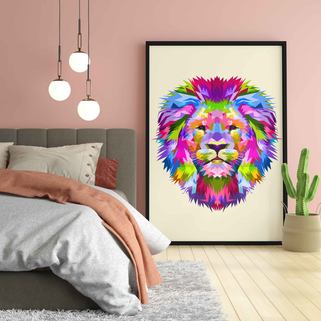 The Jungle King - Animal Art Frame For Wall Decor- Funkydecors Xs / Black Posters Prints & Visual