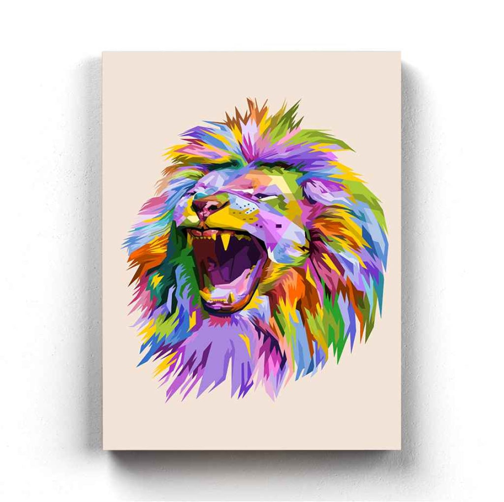 The Jungle King - Animal Art Frame For Wall Decor- Funkydecors Xs / Canvas Posters Prints & Visual