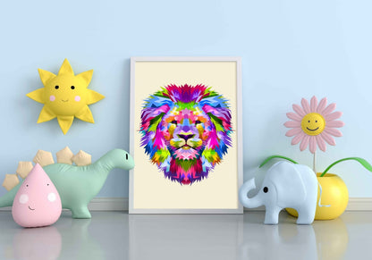 The Jungle King - Animal Art Frame For Wall Decor- Funkydecors Xs / White Posters Prints & Visual