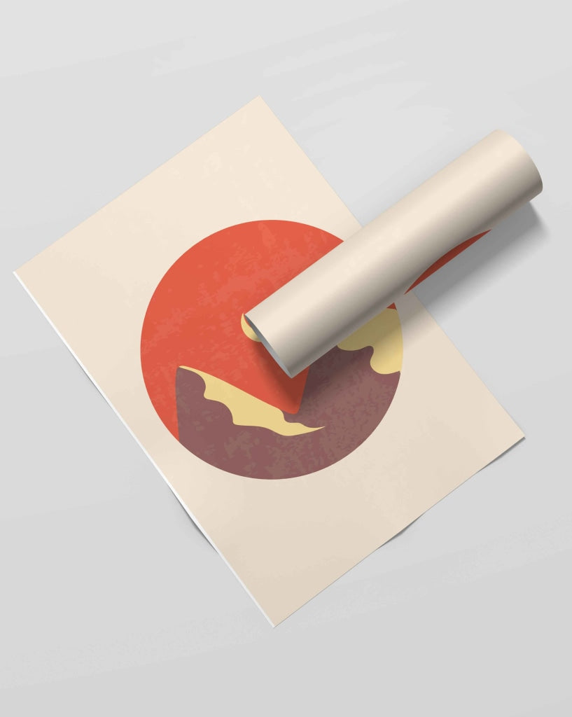 The Moon Art - Nature Frame For Wall Decor- Funkydecors Xs / Roll Posters Prints & Visual Artwork