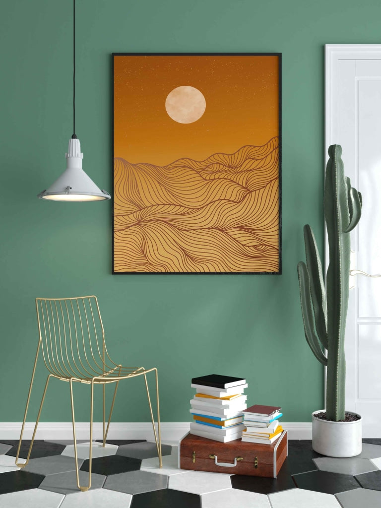 The Moon Magic - Minimal Art Frame For Wall Decor- Funkydecors Xs / Black Posters Prints & Visual
