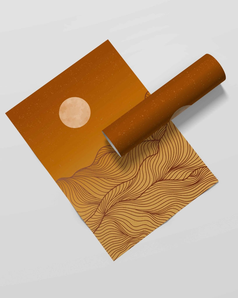 The Moon Magic - Minimal Art Frame For Wall Decor- Funkydecors Xs / Roll Posters Prints & Visual