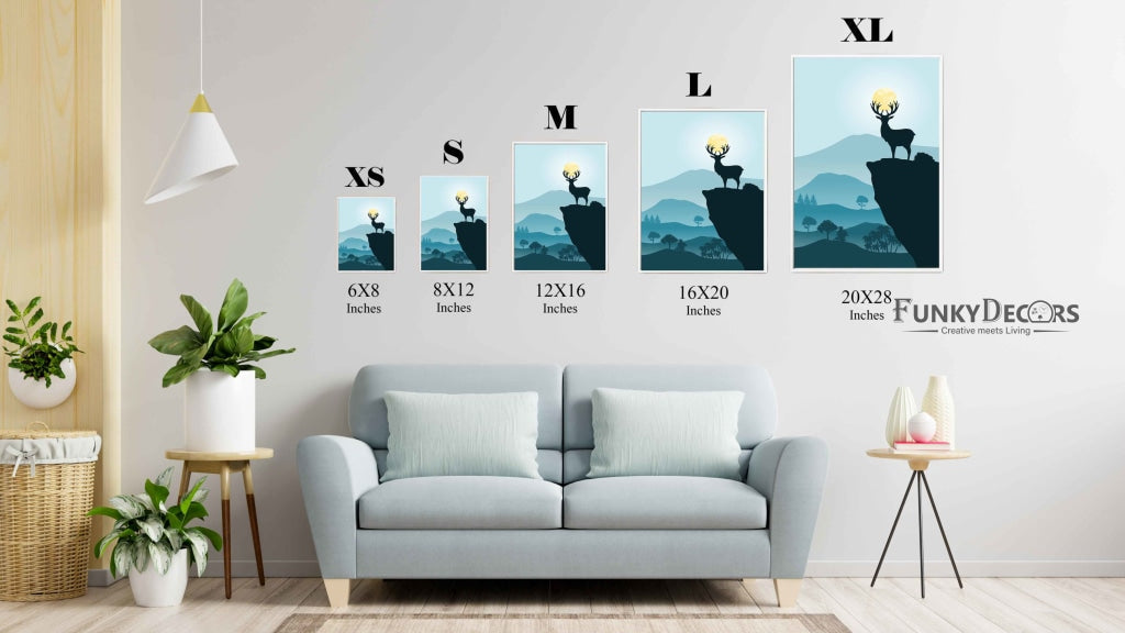 The Mountain Shades - Animal Art Frame For Wall Decor- Funkydecors Posters Prints & Visual Artwork