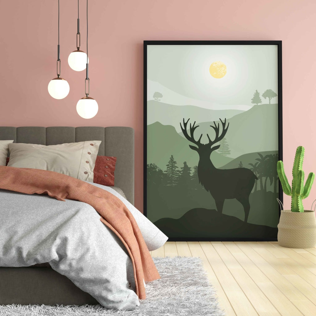 The Mountain Shades - Animal Art Frame For Wall Decor- Funkydecors Xs / Black Posters Prints &