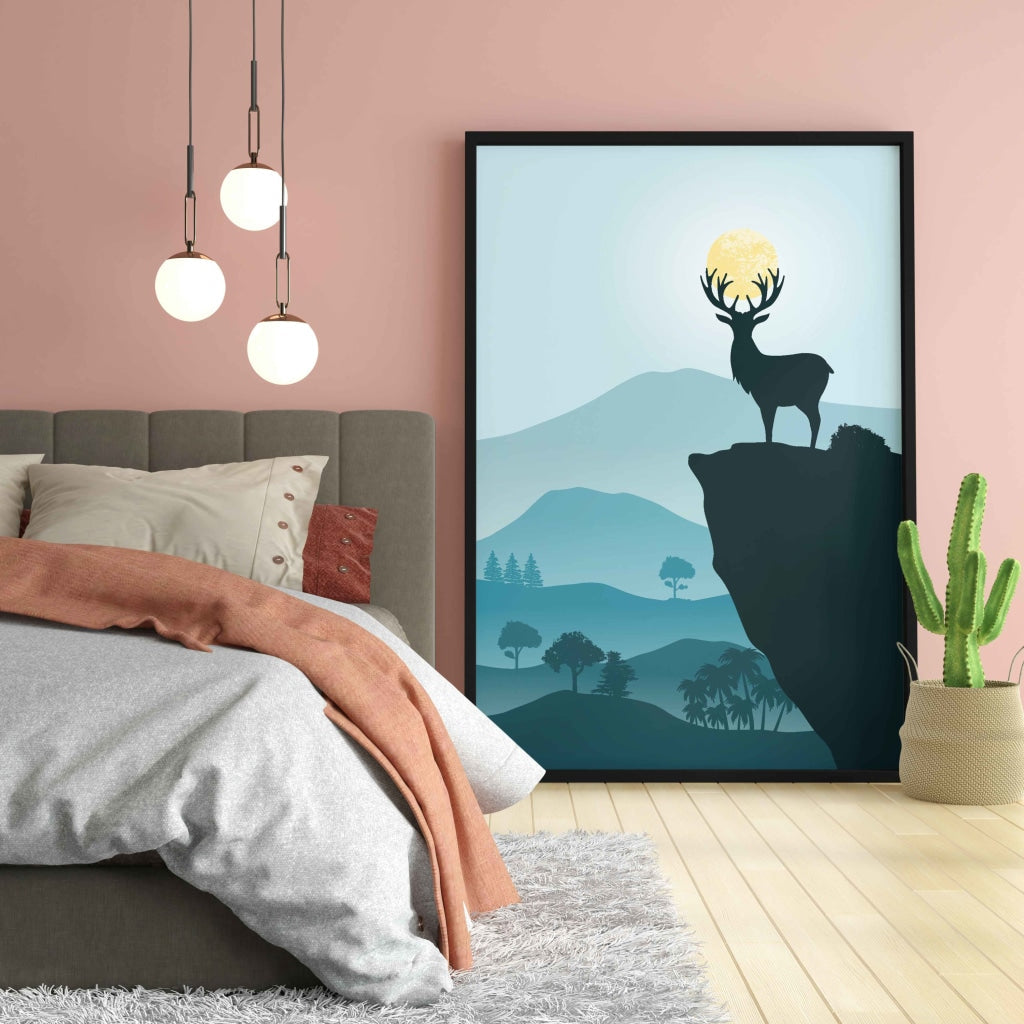 The Mountain Shades - Animal Art Frame For Wall Decor- Funkydecors Xs / Black Posters Prints &