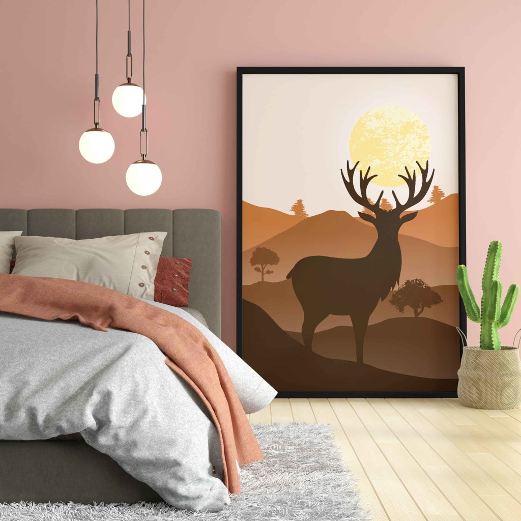 The Mountain Shades - Animal Art Frame For Wall Decor- Funkydecors Xs / Black Posters Prints &