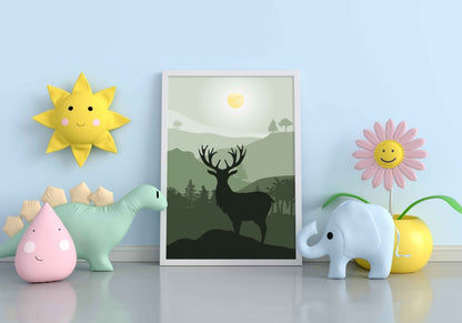 The Mountain Shades - Animal Art Frame For Wall Decor- Funkydecors Xs / White Posters Prints &