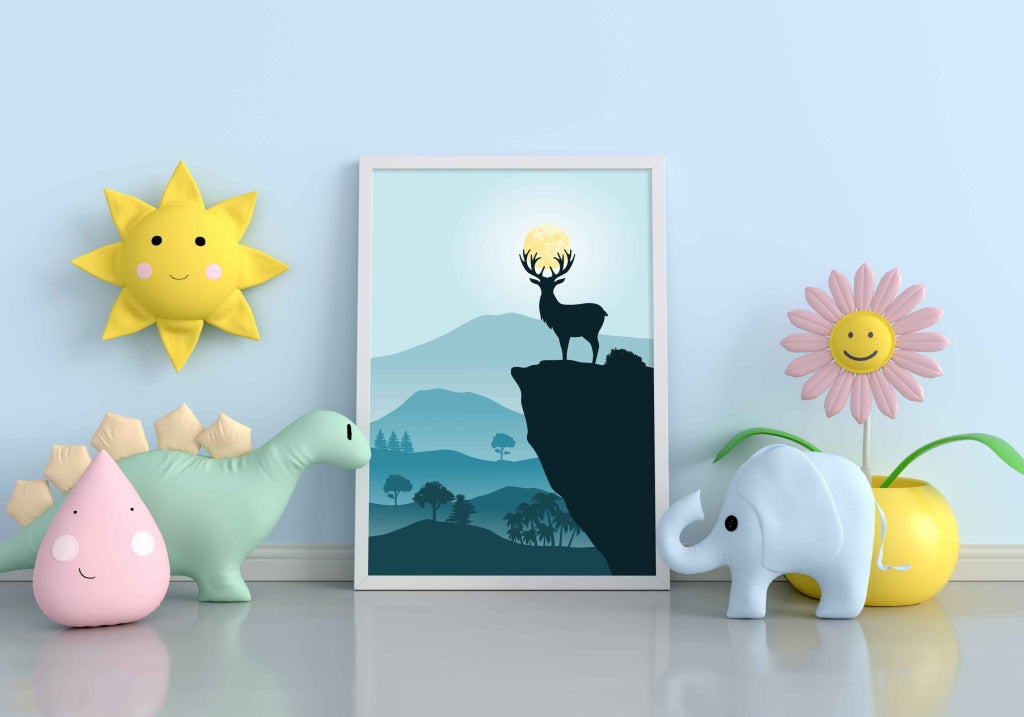 The Mountain Shades - Animal Art Frame For Wall Decor- Funkydecors Xs / White Posters Prints &
