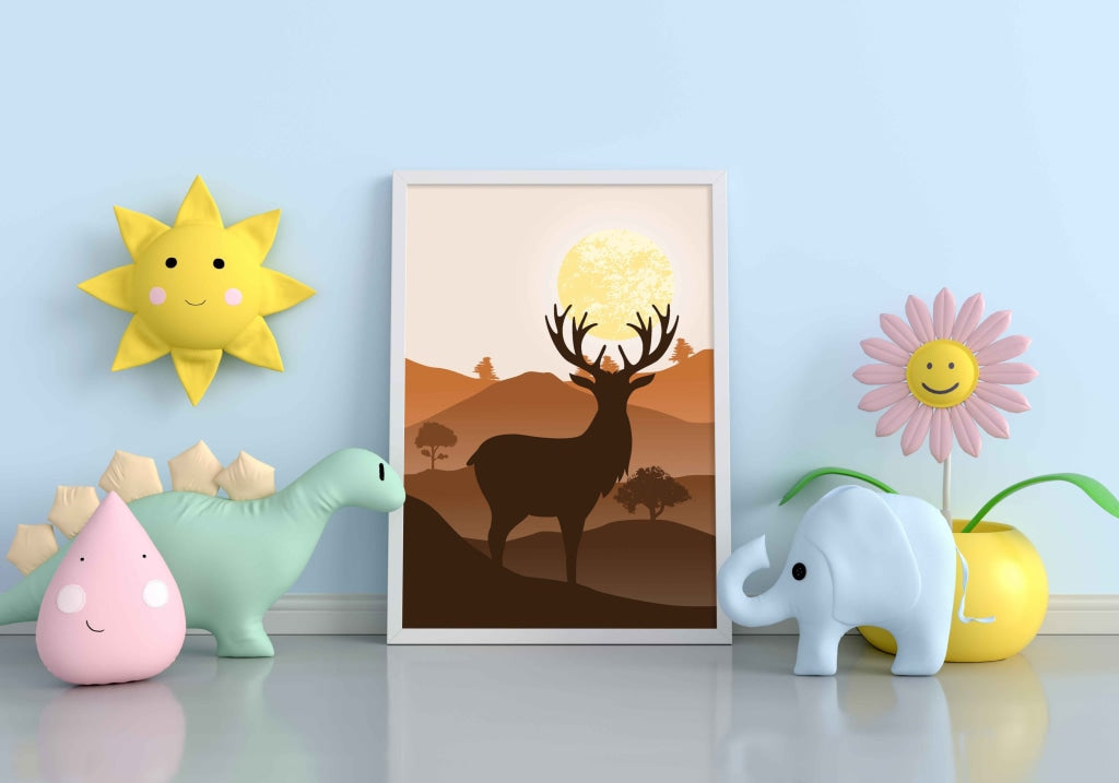 The Mountain Shades - Animal Art Frame For Wall Decor- Funkydecors Xs / White Posters Prints &