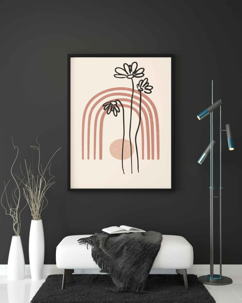 The Mystery Of Curves - Minimal Art Frame For Wall Decor- Funkydecors Xs / Black Posters Prints &